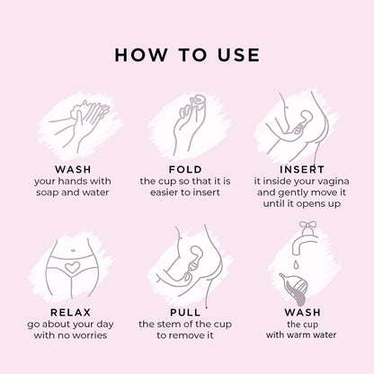 SHORDY Menstrual Cups Set of 2(Small+Large) with Box Soft Menstrual Cup & Flexible Period Cups for Women Upto 12 Hours Eco-Friendly & Safer Tampons Discs Pads Alternative Copa Menstrual (Pink)