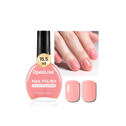 16.5ml Soft Pink Nail Polish Large Volume Quick Dry Nail Polish, Long Lasting Shine, Fingernail Toenail Nail Art DIY Home Travel Nail Art Gift