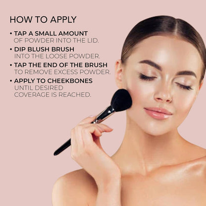 Bellapierre Mineral Blush – Loose Powder Blush, Lightweight Cheek Color, Warm Dewy Finish, Talc-Free, Hypoallergenic & Non-Toxic – 0.3 oz – Desert Rose