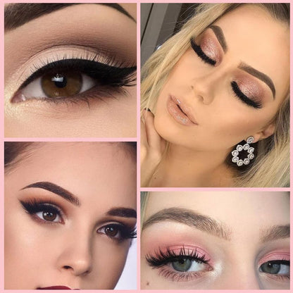 4Colors Eyeshadow Makeup Palette,Rose Gold Brown Natural Neutral Powde Eye Shadow Palette for Older Women,Long Lasting Naturing-Looking,Lightweight,Waterproof,Eye Makeup Kit Travel Size