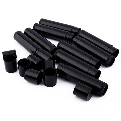 100 PCS Lip Balm Containers, 5 ML Chapstick Tubes Empty, Lip Balm Tubes, with Cap, for Girls, Lip Gloss 62 MM x 14 MM, Black