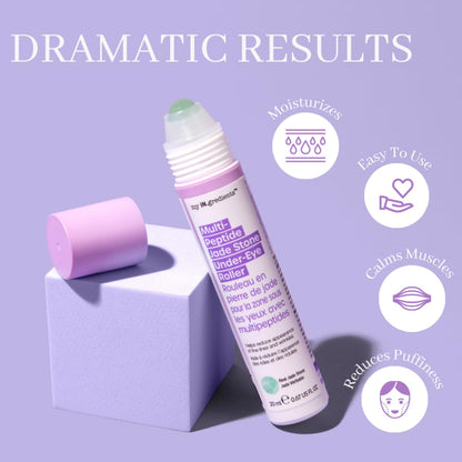 masque BAR My Ingredients Hydrating Under Eye Serum with 360° Jade Stone Roller (Multi-Peptide)