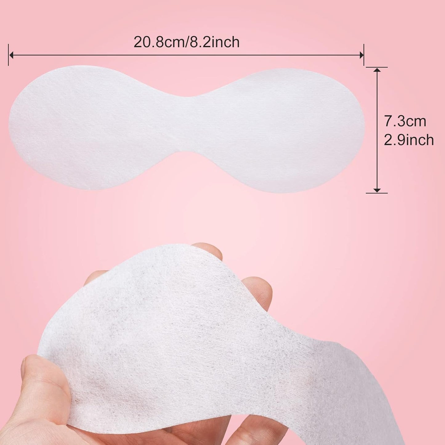 100 Sheets Disposable Non Woven Eye Care, Cotton Paper Facial Eye Pads Spa, DIY Clear Eye Mask Paper Beauty Sheets for Skincare Spa Wrap Moisture Retention