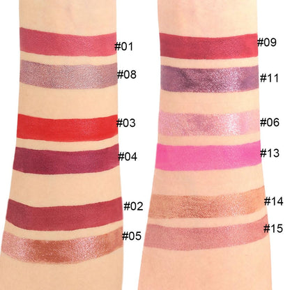 evpct 1Pcs Mauve Matte to Glitter Liquid Lipstick Lip Set Kit, Long Lasting Matte Diamond Glitter Lipstick Waterproof, Colorful Sparkly Glossy Metallic Shimmer Sparkle Lip Gloss for Women 01#