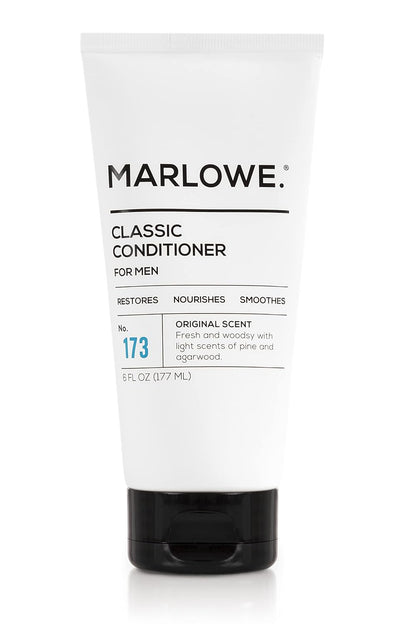 MARLOWE. No.173 Classic Mens Conditioner, Restores, Nourishes and Smooths Hair with Moisturizing Argan & Coconut Oil, Original Fresh & Woodsy Scent, All Hair Types, Paraben & Phthalate Free, 6 Fl Oz