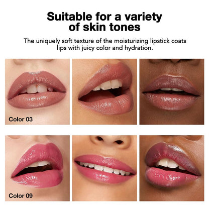 2Pcs Tinted Lip Balm Moisturizing Lipstick,Waterproof Hydrating Matte Lip Balm for Women,Creamy Natural Color Stain for Dry Lips,Soft Matte Finish (9# Charming Peach Pink & 3# Bean Paste Brown)