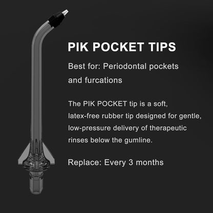 Replacement Heads for Nicwell Oralfree Water Flosser, Replacement Periodontal/Pocket Tips Oral Irrigator Jet Tip