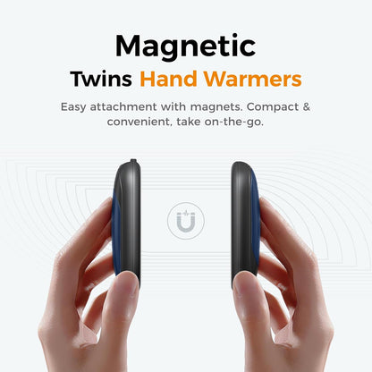 OCOOPA Magnetic Hand Warmers Rechargeable 2 Pack, AI Electric Handwarmers, Fast Heating, 3-Settings, UL Certified, Portable Heater, Gloves Fitting, Travel Essentials, Gifts Women Men, UT3 Lite
