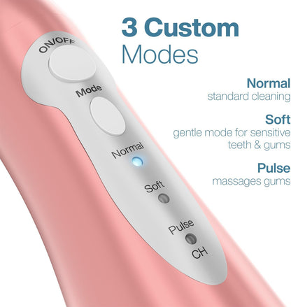 AquaSonic Water Flosser - Cordless Rechargeable Water Flossers for Teeth Cleaning - Waterproof Aqua Flosser, Portable Oral Irrigator for Dental Cleaning with 5 Jet Tips – Braces Home Travel