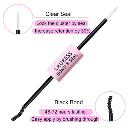 Lash Bond and Seal Mascara for Long Lasting Waterproof Eyelash Extensions - 5ml+5ml