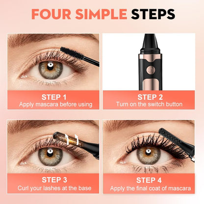 Heated Eyelash Curler, 2025 New Electric Eyelash Curler, Portable USB Type-C Makeup Tools for Travel,Women (White*1)