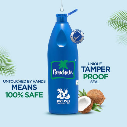 Parachute Coconut Oil| 100% Pure & Natural| Unrefined Coconut Oil| No Chemicals & Preservatives| Fresh Long Lasting Aroma| Untouched By Hands| 15 Fl oz | Bottle
