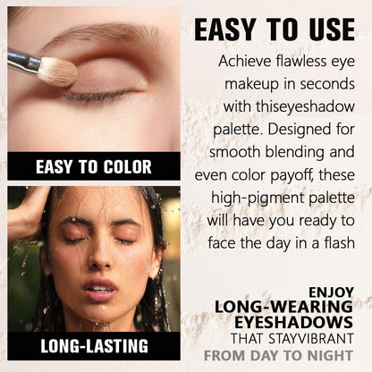 Light Peach Matte Eyeshadow Palette for Women, Single Monochrome Eye Shadow Makeup, Shiny Pressed Powder, Blendable Natural sombras para ojos, Holographic,Vegan,Travel -2