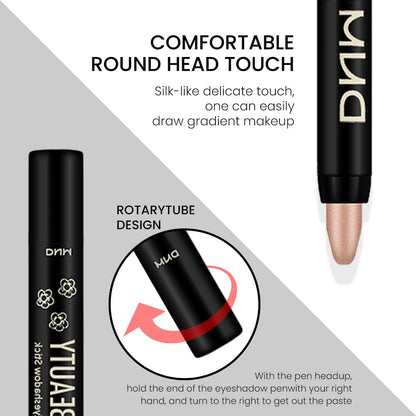 evpct 2Pcs Cream Eye Shadow Brightener Sticks Set for Eyes, Caramel Matte Pencil Eye shadow Applicator Stick Pen Palette Makeup Waterproof sombras en crema para ojos 25 + 29