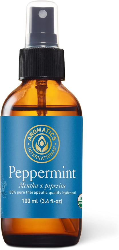 Aromatics International Peppermint Hydrosol 100ml | Cooling Aromatic Spray for Home