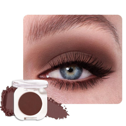 Dark Brown Single Matte Eyeshadow Makeup, Neutral Powde Eye Shadow for Older Women, Coffee Mocha Cocoa Chocolate Brown Matte Singles Eyeshadow Palette Pigmented Waterproof,Girls Eyeshadows Gift