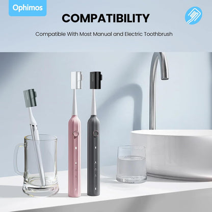 4 Count Aluminum Alloy Toothbrush Cover Caps for Family, Travel Toothbrush Covers Long-lasting Toothbrush Head Caps for Most Electric/Manual Brushes