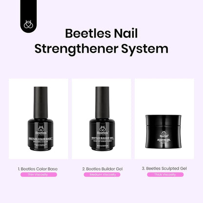 Beetles Builder Gel for Nails 7 in 1 Cover Nude Translucent Builder Strengthener Gel for Nail Extension, Need Base Coat
