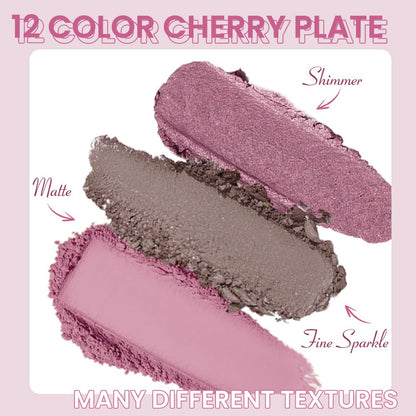 AMY'S DIARY 12Color Light Pink Purple Eyeshadow Palette, Long-Lasting, and Highly Pigmented. Elevate Your Eye Makeup– Unleash Your Unique Style (10#)