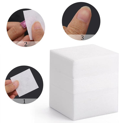 2600 Pcs Lint Free Nail Wipes for Gel Nail Disposable Nail Polish Remover Wipes Cotton Pads White, 8 Pack