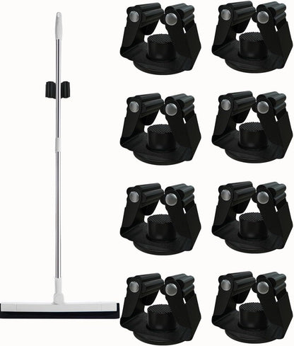 Magnetic Broom Holder Heavy Duty, Magnetic Broom and Mop Organizers for Fridge - Magnet Waterproof Mop Broom Holder for Garage Kitchen Laundry Work Shop - 8 Pack