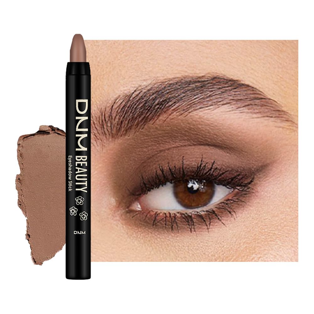 evpct Brown Matte Cream Eye Shadow Sticks Brightener Pencils for Women, Longwear Brown Silky Eyeshadow Applicator Stick Pen Waterproof, Blendable Crease-Proof Stick Eyeshadow Matte Eye Makeup 75