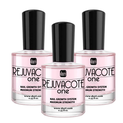 duri Rejuvacote 1 Nail Growth System - Original Maximum Strength Formula - Nail Strengthener and Nail Growth - Base and Top Coat - Pack of 3-0.45 fl. oz.