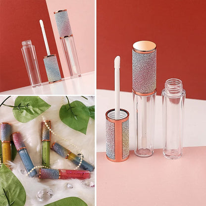 AMORIX 72 Pack 5ml Rainbow Lip Gloss Tubes with Wand 5ml Lip Gloss Containers Empty Lipgloss Bottles + 4pcs Syringes for DIY Lip Gloss Balm