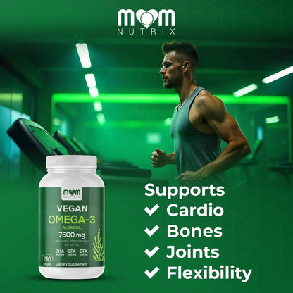 Fish Oil Alternative - Vegan Omega 3 Supplement Algae Oil DHA, EPA, DPA - Plant Based Omega 3 Fatty - Organic & Non-GMO - 150 Softgels