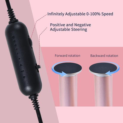 4.8IN Longer Electric Foot Callus Remover with 80pcs Sandpaper Discs, Professional Aluminum Callus Remover for Feet, Stepless Speed Control Pedicure Tools for Dead Skin (Black)