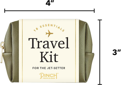 Pinch Provisions Travel Kit, includes 18 Must-Have Emergency Essential Items for Travelling, Ideal Road Trip or Airport Gift for Friends, Family & Peers, Portable Pouch