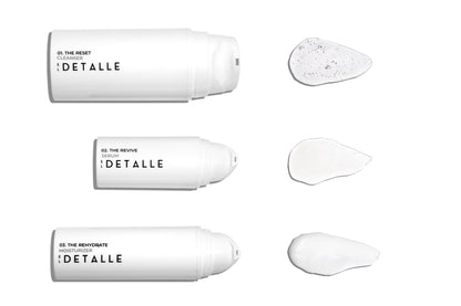 El Detalle - The Regimen - 3 Step Set | Men's simple and effective skin care, Includes: The Reset Cleanser, The Revive Serum, The Rehydrate Moisturizer, Suitable for all skin types; One-pump solution