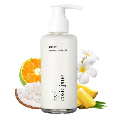 By Rosie Jane Everyday Body Milk (Missy) - Hydrating Toner & Body Moisturizer to Help Even Skin Tone - Infused with Soothing Aloe Vera and Turmeric Root to Promote Anti-Aging (5 Ounce)