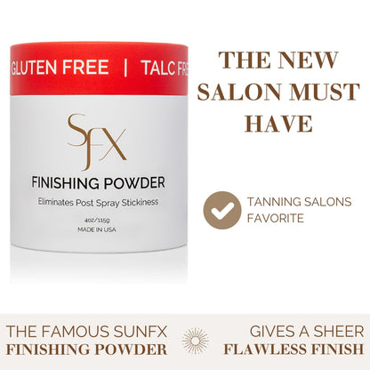 SunFX Post Spray Tan Translucent Finishing Powder | Talc Free | Sunless Tanning Setting Powder | Shimmer Body Bronzing Powder | (Tropical Burst, 4.00 Ounce (Pack of 1)