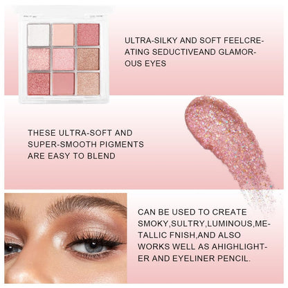 9 Color Eyeshadow Palette Makeup, Neutral Nude Matte Eye shadow & Shimmer Eyeshadow,Long Lasting Waterproof Eye shadow Makeup Palette for Women 05#