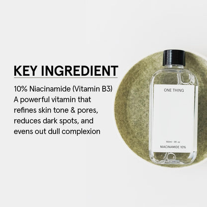 ONE THING Niacinamide 10% Toner 5.07 Fl Oz | Vitamin B3 Hydrating Revitalizing Soothing Facial Daily Essence Dull, Oily Skin | Discoloration, Redness, Acne Scars Relief, Uneven Tone | Korean Skin Care
