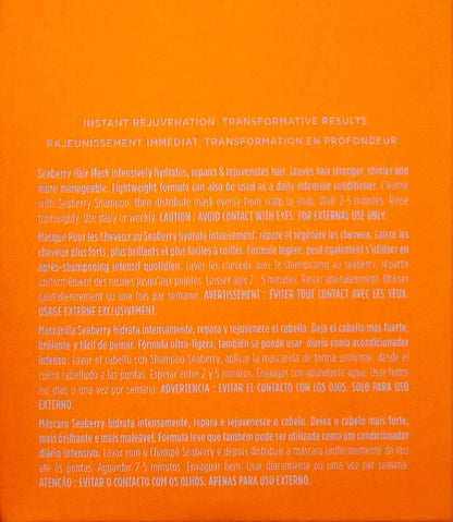 Obliphica Seaberry Hair Mask - Deep Conditioning Hydrating Treatment for Dry and Damaged Hair - Fine, Frizzy, and Color-Treated Hair - 1.05 Pound (Pack of 1)