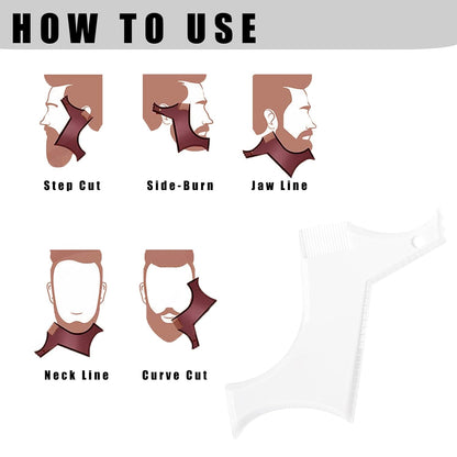 Barber Pencil Set - Edge Hairline Razor Trace Pencils Beard Guide Beard Hairline and Beard Shaping Pencils,with Sharpener Ruler Brush for Men