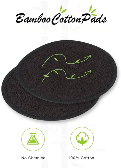 Reusable makeup remover pads black