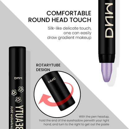 evpct Light Purple Shimmer Cream Eye Shadow Brightener Sticks Set for Eyes, Light Purple Shimmery Matte Pencil Eye shadow Applicator Stick Pen Palette Makeup Waterproof sombras en crema para ojos 08#