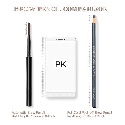 Waterproof Eye-Brows Pen-cil Set, Pull Cord Peel-off Eyebrow Pencil Microblading Eyebrow Pen Supplies Kit, White Eye-Liner Pencil and Eyebrows Tool Tattoo Makeup For Marking (5+1 Gray)