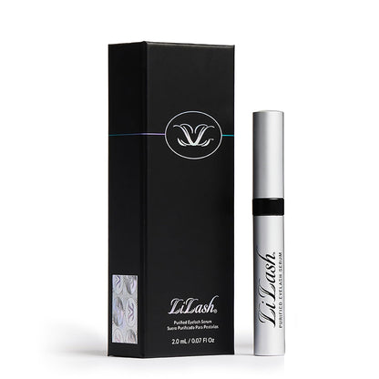 LiLash Purified Eyelash Serum to Grow Longer & Fuller-Looking Lashes - Eyelash Growth Enhancer, Safe for Use with Contacts, Lash Extensions, Sensitive Eyes - Vegan & Cruelty-free (2mL, 90-Day Supply)