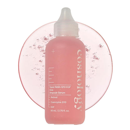 COSNOLOGY Retinol Anti-aging Serum with Coenzyme Q10,EGF,Pore Minimizing,Wrinkle Reduction,Centella Extract for Skin Soothing & Hydration | Clean Beauty, 2.70 fl.oz(80ml) | Korean Skincare