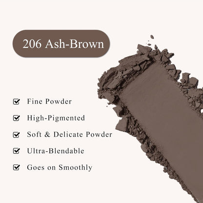 Single Ash-Brown Eyeshadow, Pressed Powder Matte Eye-Shadow Palette Make-up, Blendable Long Lasting High Pigment Ash-Brown Eye Makeup Halloween Eye Paint & Face Body Paint