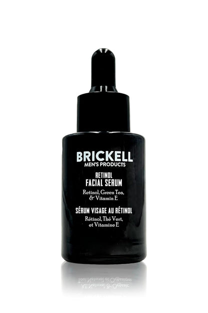 Brickell Men's Retinol Skin Care Serum Treatment For Firming Face Lines & Eye Wrinkles, Deep Hydrating Facial Skincare Serum For Anti-Aging, Fragrance Free, 1 Ounce