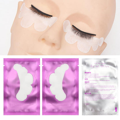 100 Pair Cloud Shape Eye Under Gel Pads Eyelash Extensions Patches,Lash Extension Lint Free Under Hydrogel Eye Mask Pads Beauty Tools (Purple)
