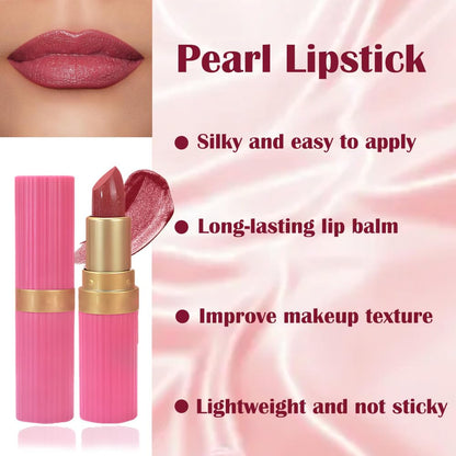 Coral Pink Metallic Lipstick for Women,Lightweight Shimmer Frosted Lipstick,Glitter Lip Gloss Stain Long Lasting Waterproof Smudge Proof 24 Hour Full Coverage Lip Makeup,Vegan
