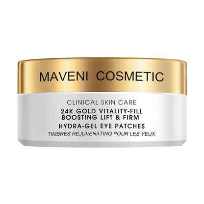 COSMETIC |24k Gold Vitality-Fill Hydra-Gel Eye Patches(30 Pairs) | Help Boosting Lift & Firm the Look of the Eye Area, Anti-Aging Under-Eye Patches