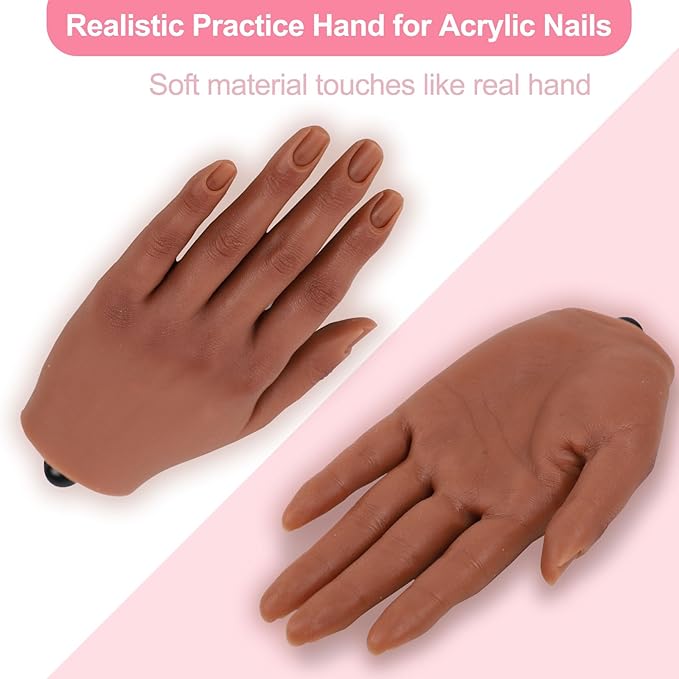 Nail practice hand for acrylic