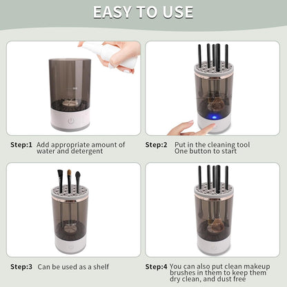 Electric Makeup Brush Cleaner, Machine For Deep Cleaning All Types Of Brushes,Multi-Use Cosmetic Brush Cleaner,Makeup Brush Sanitizer For Makeup Lovers & Professionals Brush Cleaner